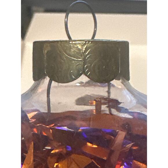 Vtg Phoenix Suns basketball ornament NBA Purple Orange Confetti Bulb Christmas - Picture 5 of 10